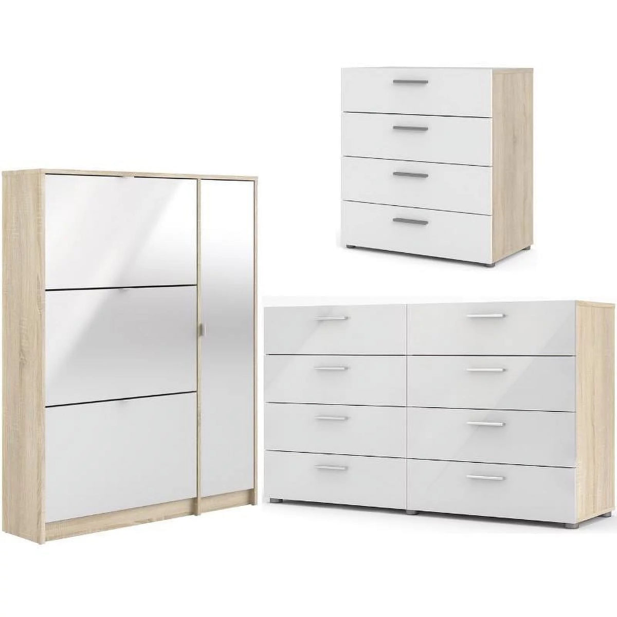 3 Piece Furniture Set with Dresser Shoe Cabinet & Chest U813