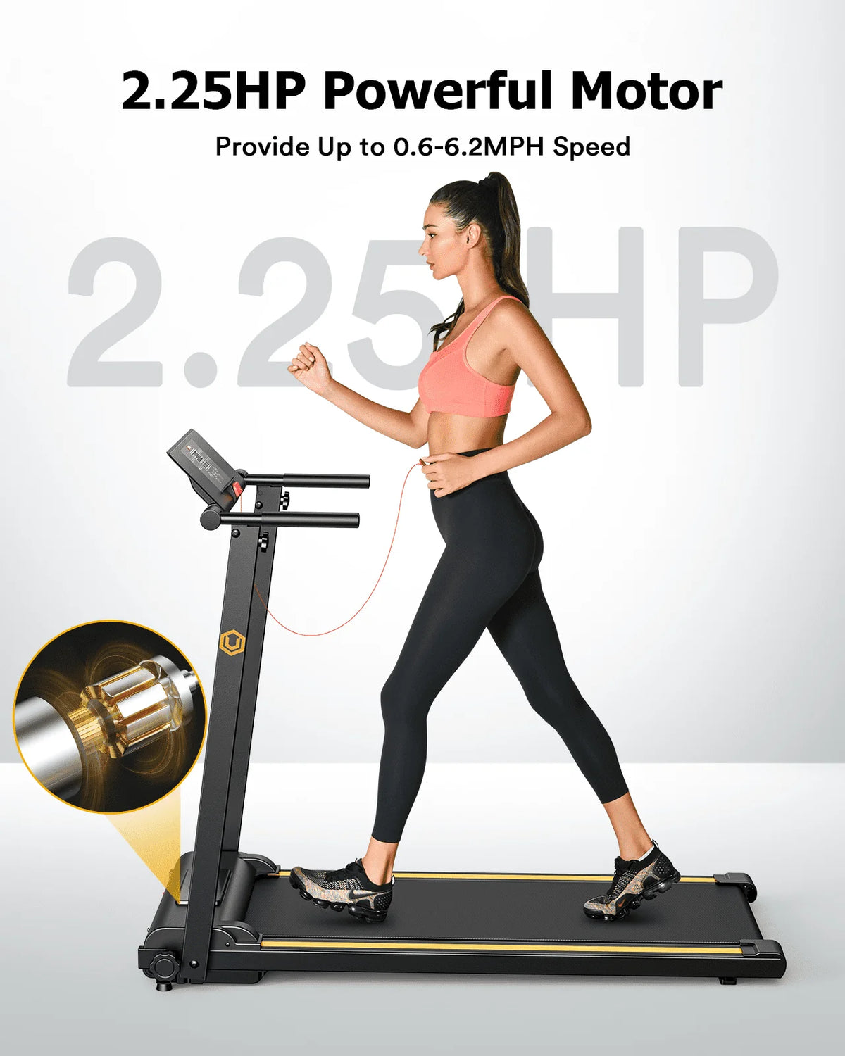 2.25HP Folding Treadmill with LCD Display T99657