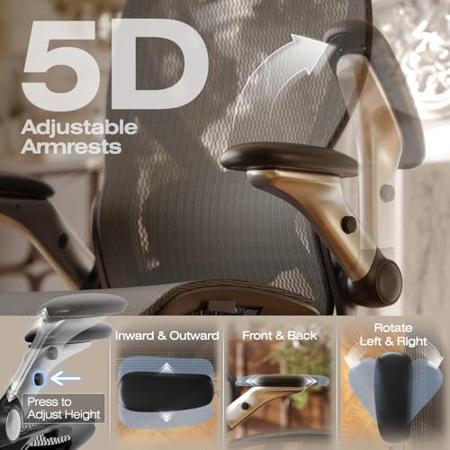 Ergonomic Office Chair with Footrest and Mesh Y455