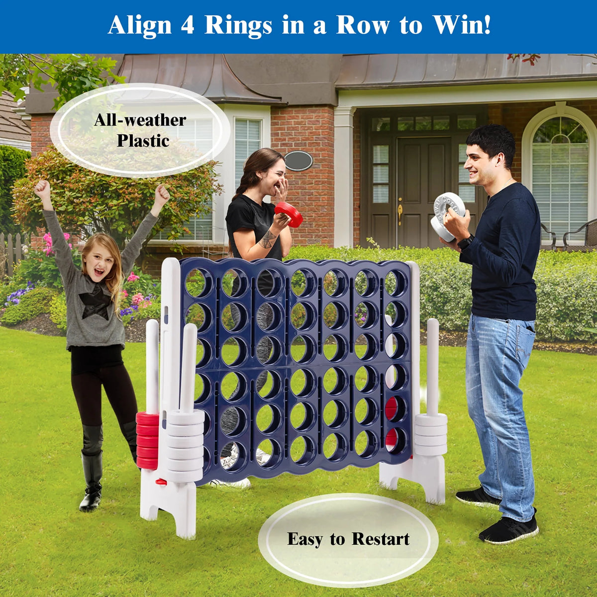 Jumbo 4-to-Score 4 in A Row Giant Game Set V867927