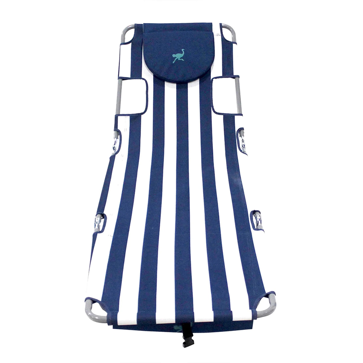 Navy Stripe 2 Pack Chaise Lounge Chair with Storage Bag S26503