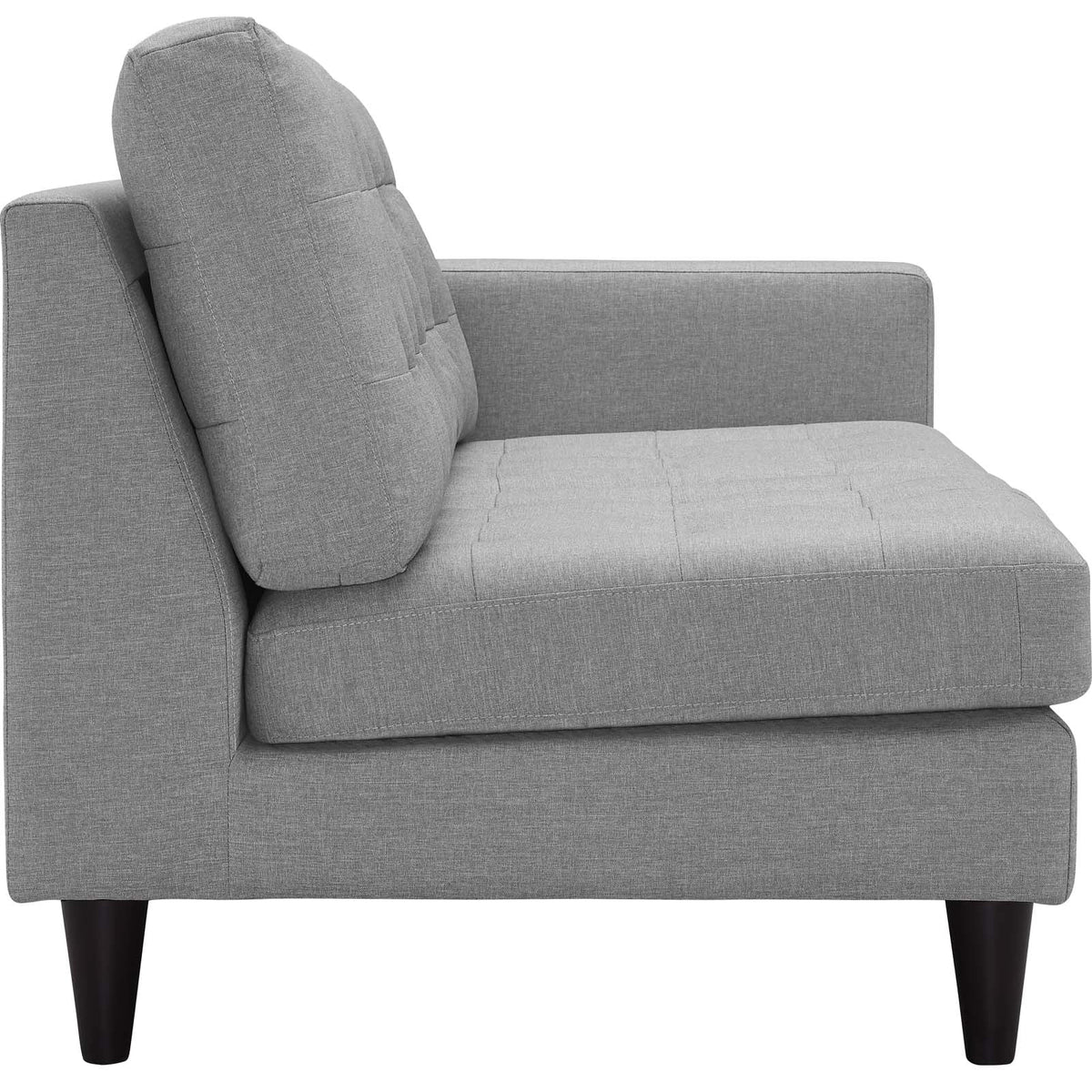 Light Gray Upholstered Fabric Sectional K3323