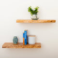 Cedar 24" Wood Floating Shelves Set of 2 Q29186