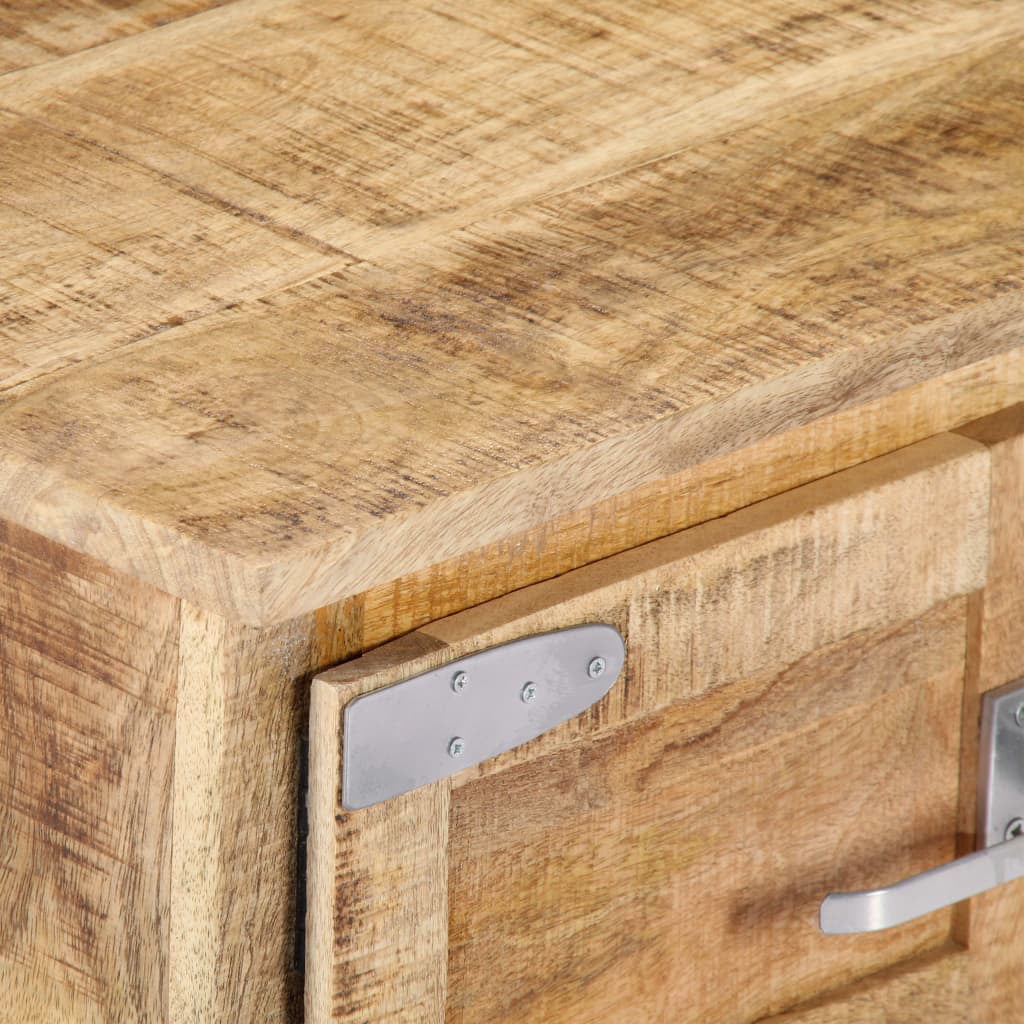 Mango Wood Coffee Table with 2 Cabinets and 2 Doors Q669