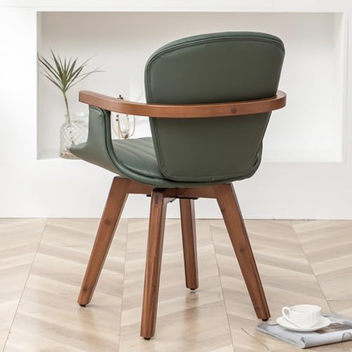 Set of 2 Gray Fabric Faux Leather Dining Chairs with Arms Y663