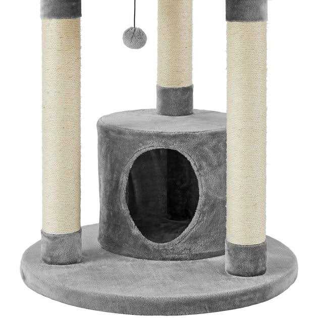 59.5-in Faux Fur Cat Tree Condo F70273