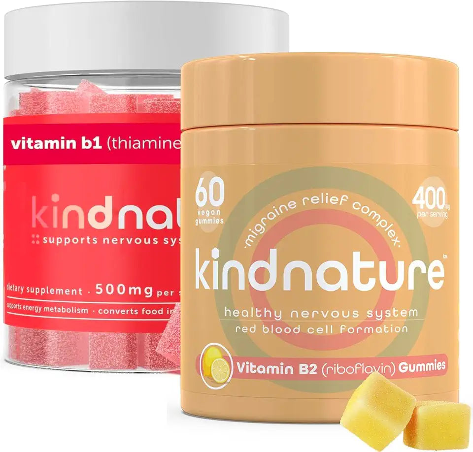 B1 Thiamine 500mg & B2 Riboflavin 400mg Gummy Duo R1600