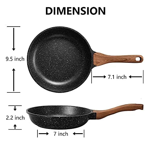 9.5 Inch Nonstick Induction Frying Pan with Lid C14038