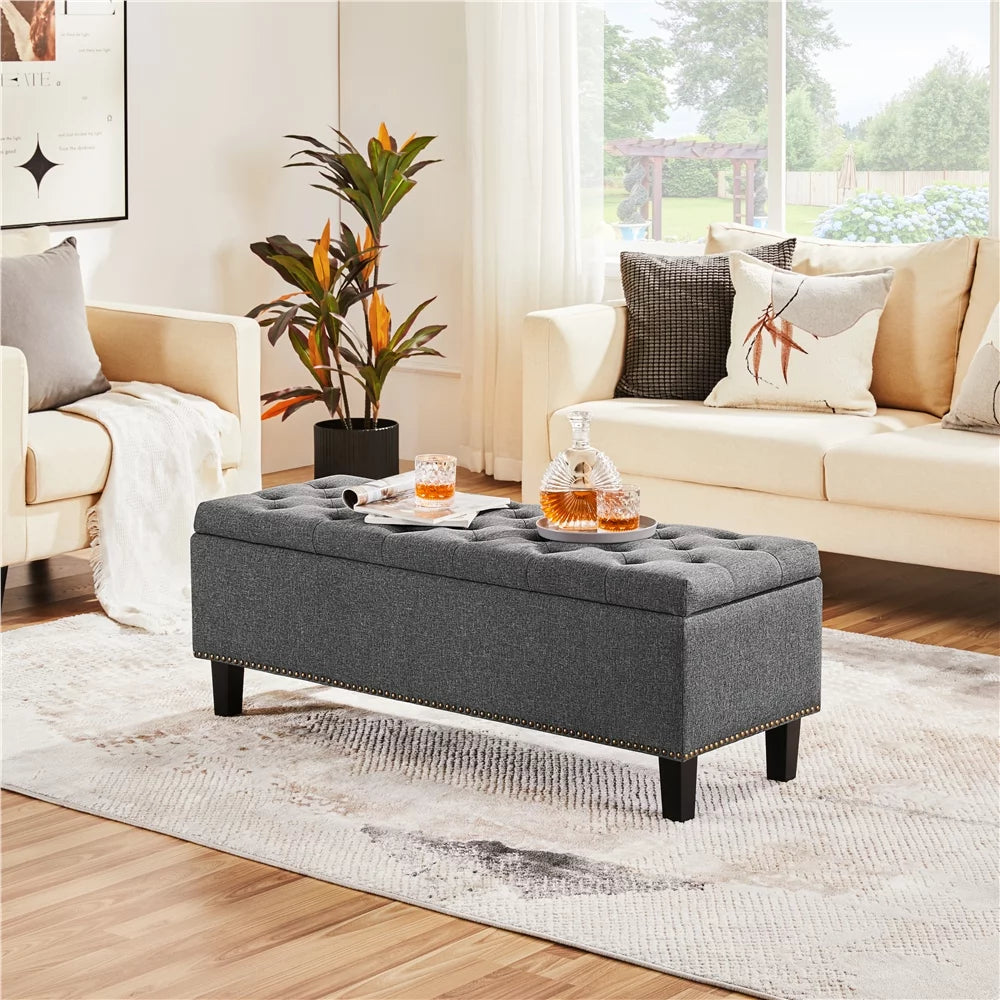 Modern Tufted Storage Bench D48103