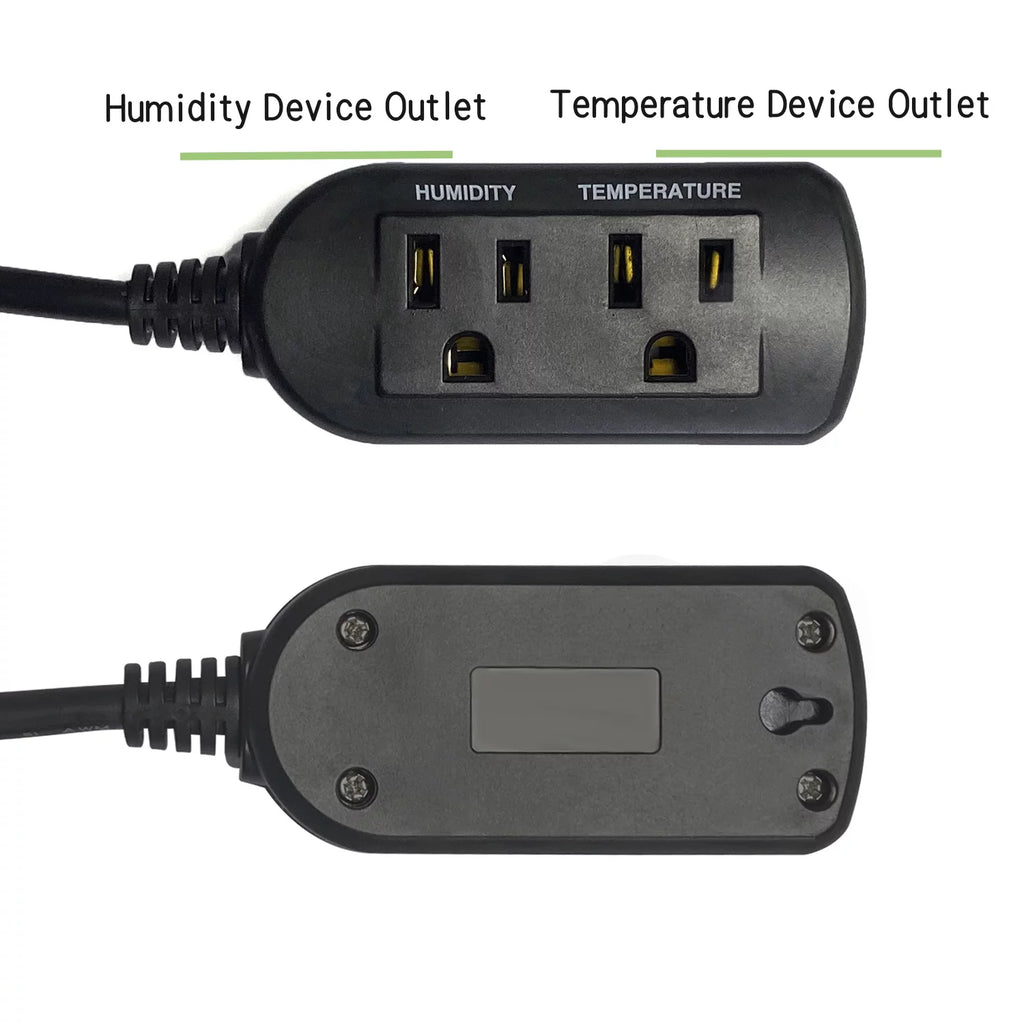 Temperature and Humidity Controller Outlet Plug in Thermostat D468