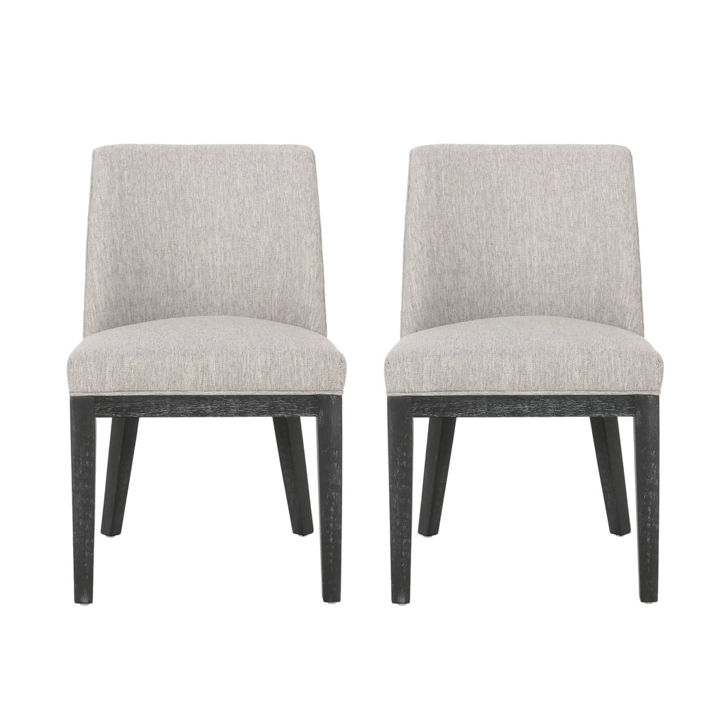 Fabric Upholstered Wood Dining Chairs, Set of 2 W51734