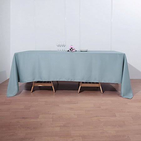 6 Pcs 72x120-Inch Dusty Blue Rectangle Polyester Tablecloths S6624