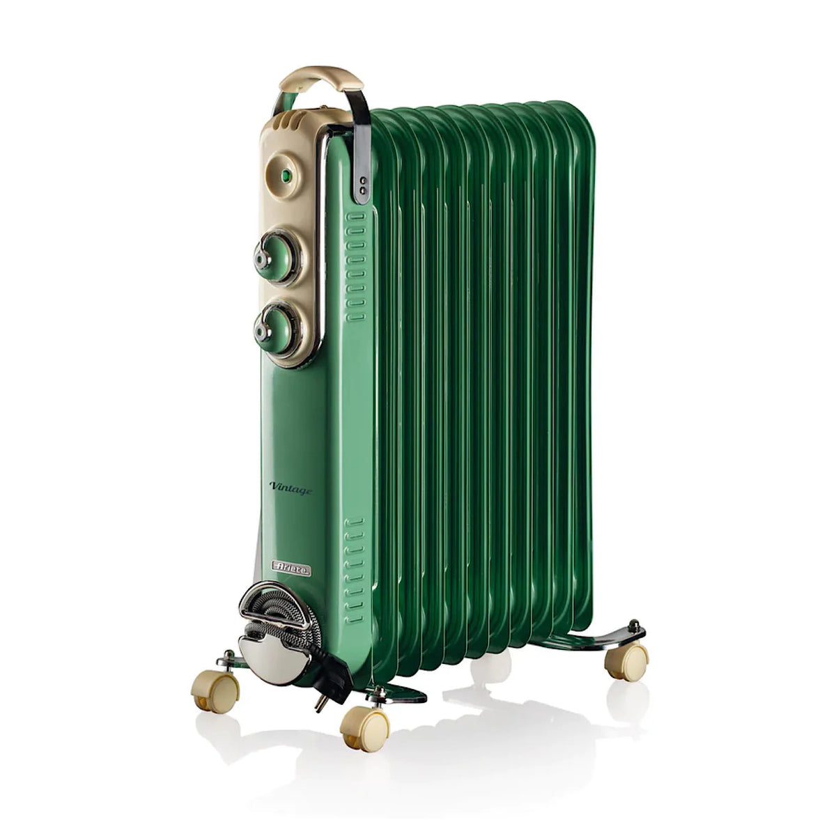 Vintage Oil Radiator 11 fins 2500W Green O9985