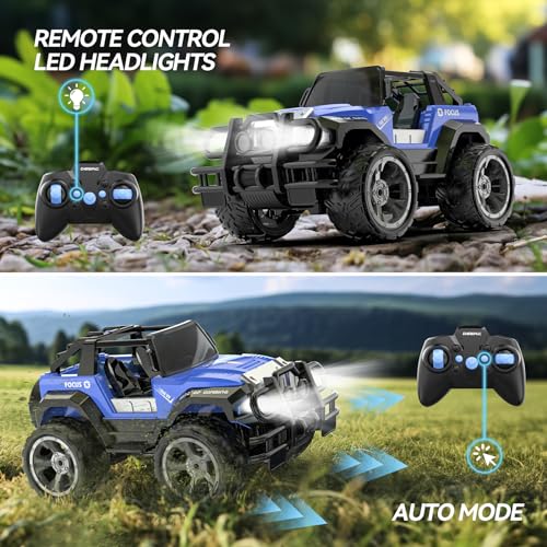 1:18 Scale Blue Remote Control Off Road RC Truck with Storage Case B378