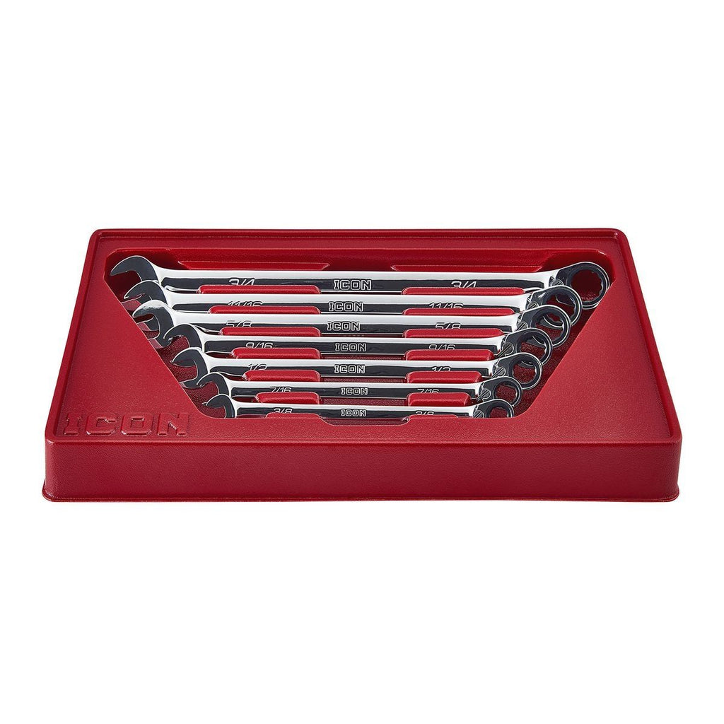 SAE Ratcheting Combination Wrench Set, 7-Piece D454806