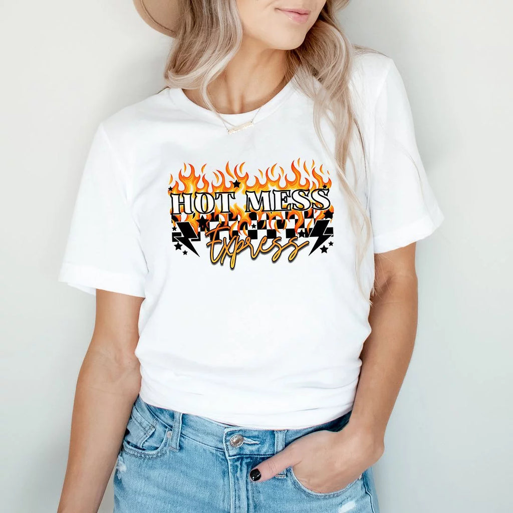 Checkered Short Sleeve Graphic Tee H91213