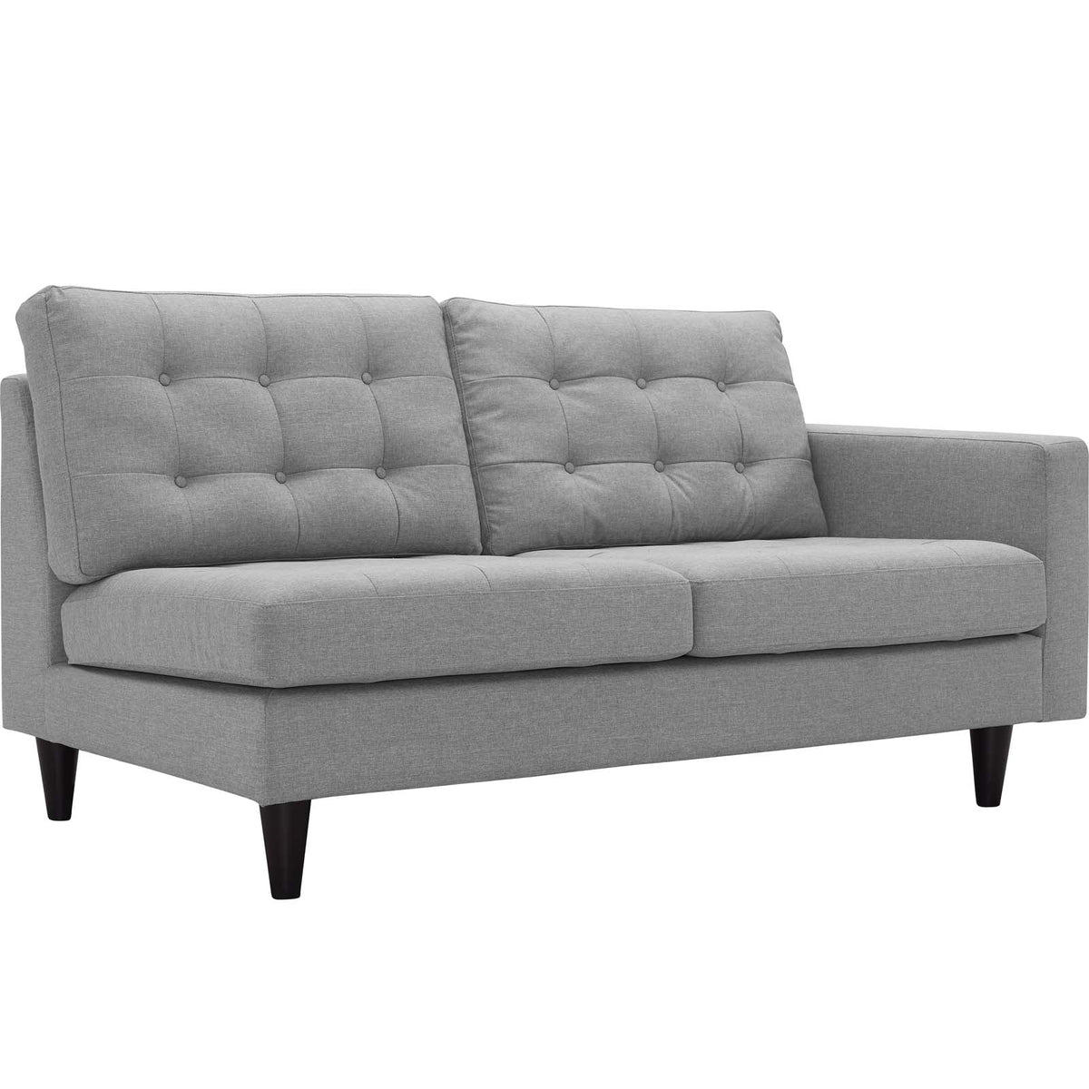 Light Gray Upholstered Fabric Sectional K3323