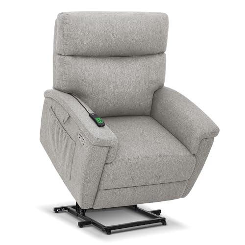 Dark Grey Power Lift Recliner Chair with Massage and Dual Heating K401561