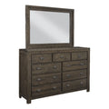 Saddle Brown Wood Drawer Dresser & Mirror T451333