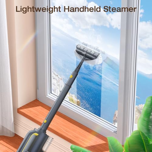 Steam Mop Cleaner with Detachable Handheld Steamer, 10-in-1 Accessories, Gray E589717
