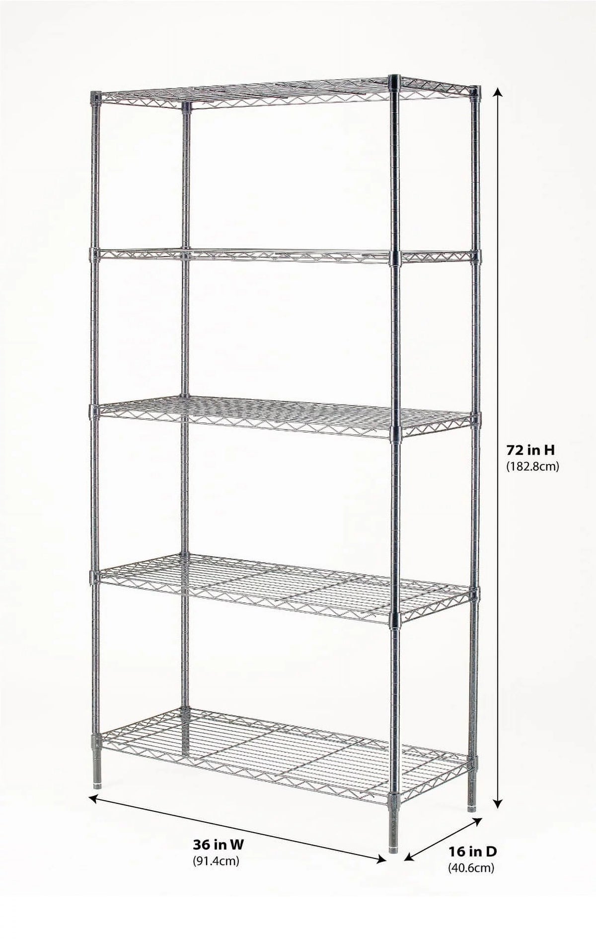 Chrome Wire 5-Tier 1750lb Capacity E706320