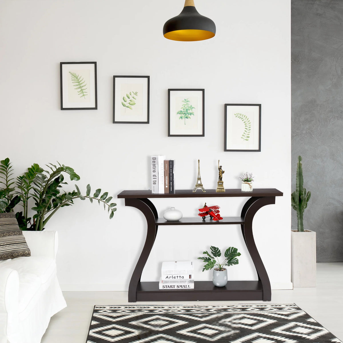 Brown Narrow Console Sofa Table X461661