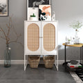 Natural Rattan 2 Door Free Standing Cabinet with Adjustable Shelf I23398