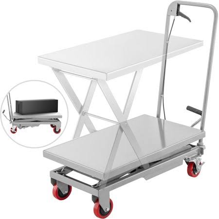 Hydraulic Scissor Lift Table Cart 500lbs Capacity 27.5-inch Lifting Height D56039