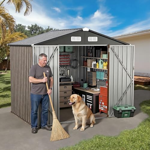 8x6 FT Outdoor Metal Storage Shed M9729