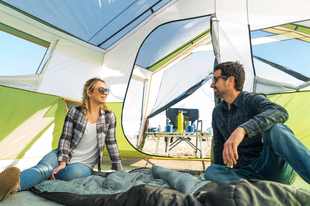 8-Person Cabin Tent with Screen Porch, Green L236431