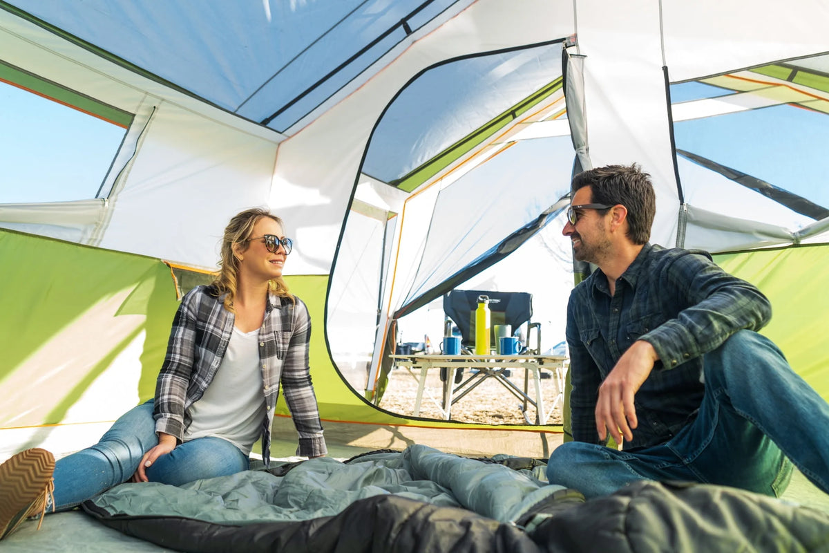 8-Person Cabin Tent with Screen Porch, Green L236431