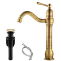 Single Hole Antique Brass Bathroom Vessel Sink Faucet K59260