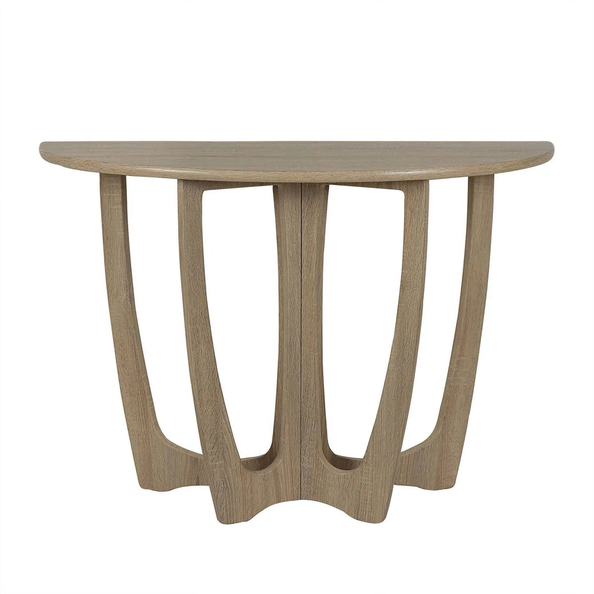 Wood Console Table with Carved Leg in Natural S505365