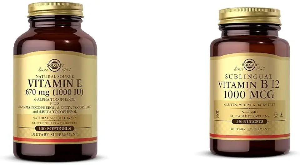 Vitamin E 670 mg 100 Softgels and Vitamin B12 1000 mcg 250 Nuggets T76812
