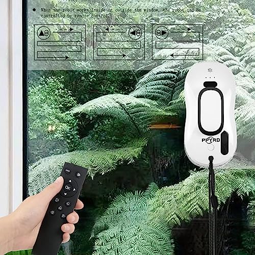 Window Cleaning Robot Vacuum with Ultrasonic Water Spray and Remote Control Q92981