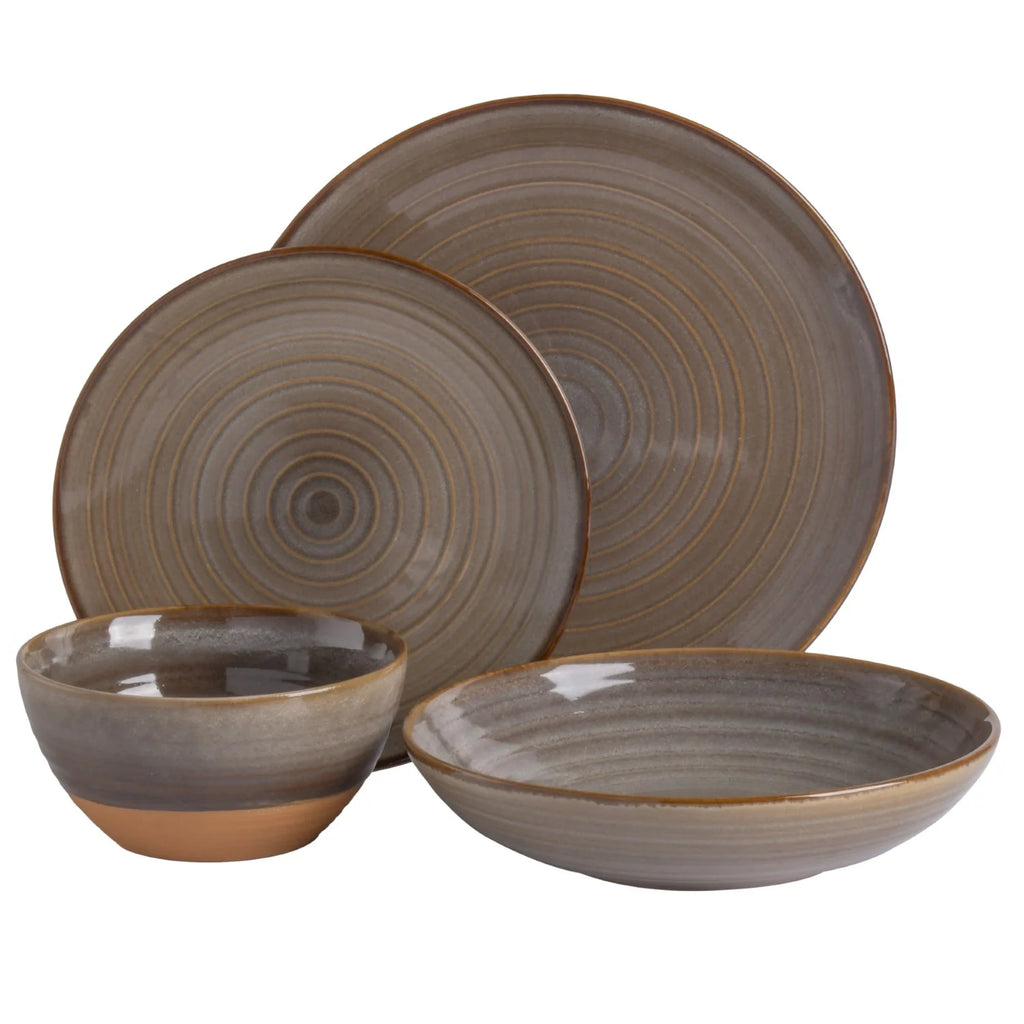 16 Piece Terracotta Reactive Dinnerware Set N977953