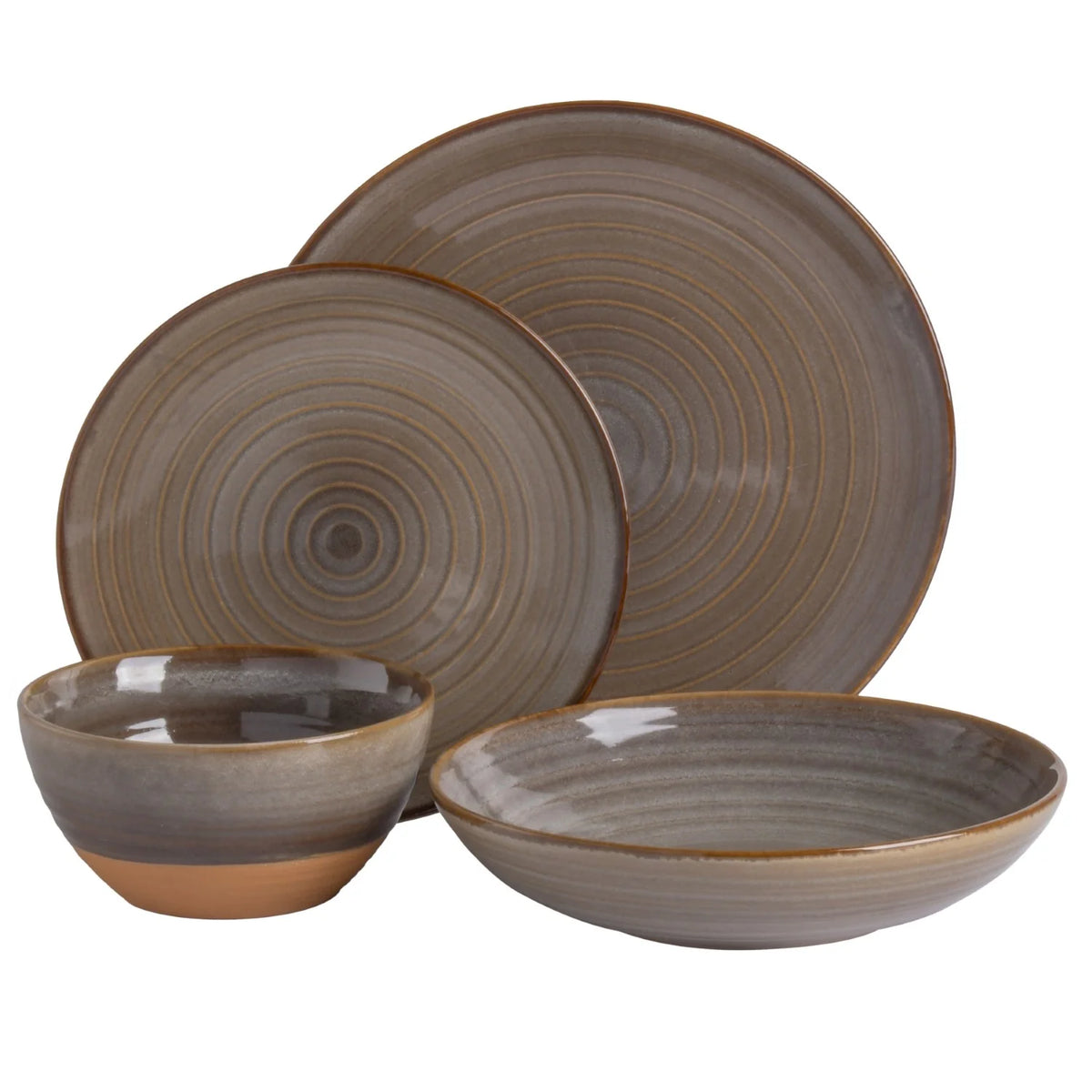 16 Piece Terracotta Reactive Dinnerware Set N977953