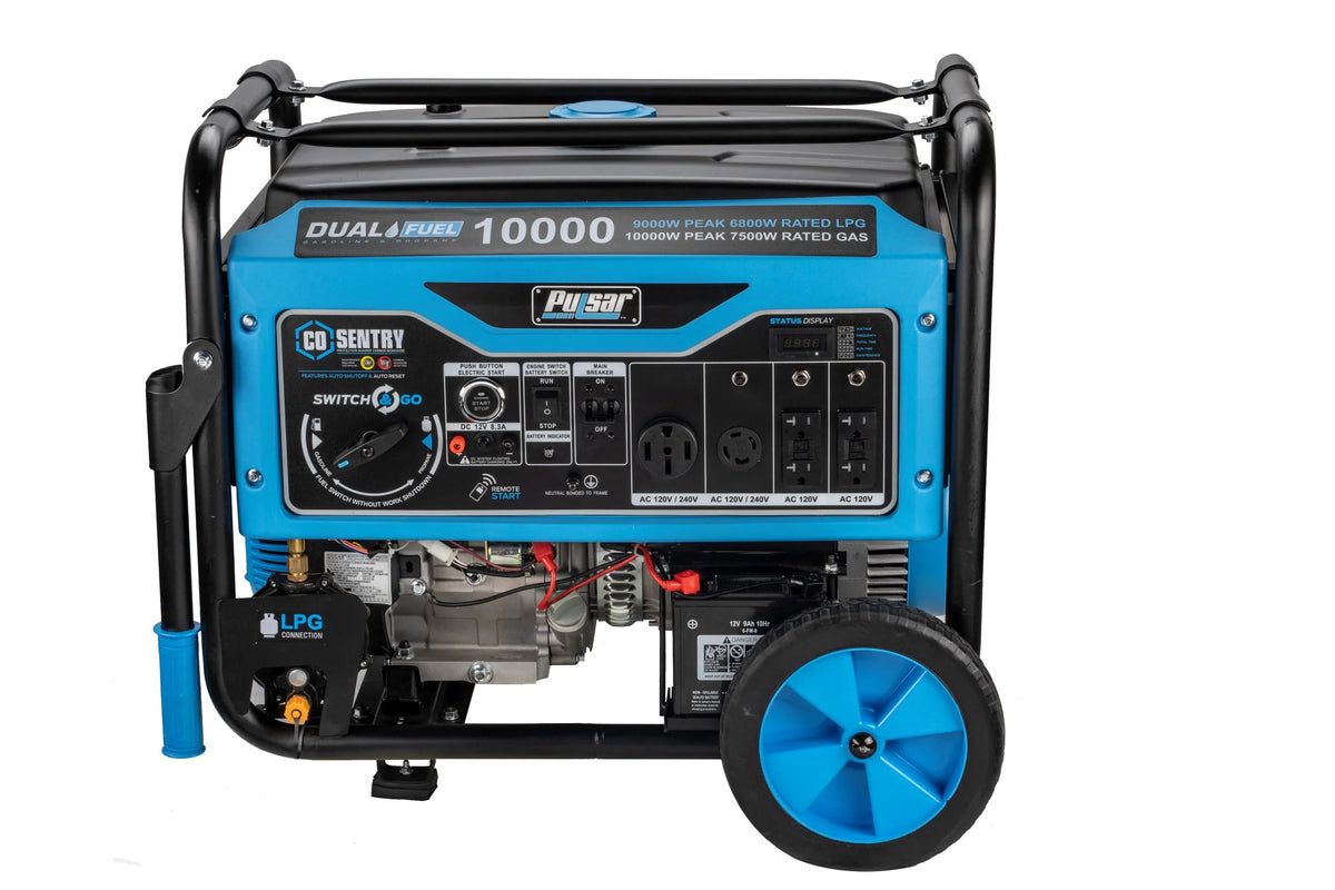 10,000 Watt Dual Fuel Portable Generator with Remote Start S7136
