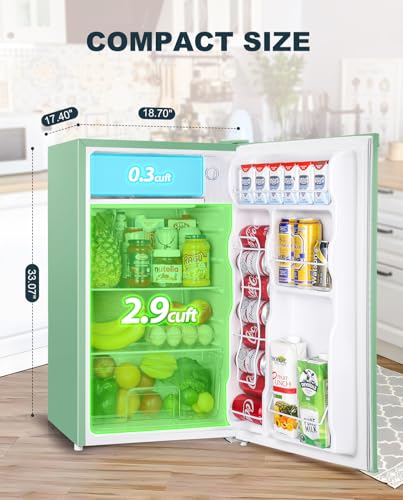 3.2 Cu.Ft Black Mini Fridge with Freezer S521