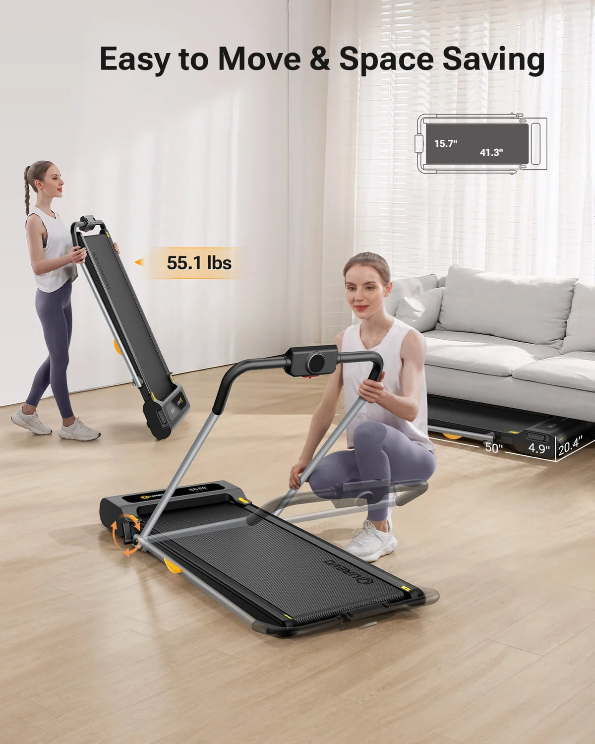 2 in 1 Folding Treadmill 2.5HP N8713