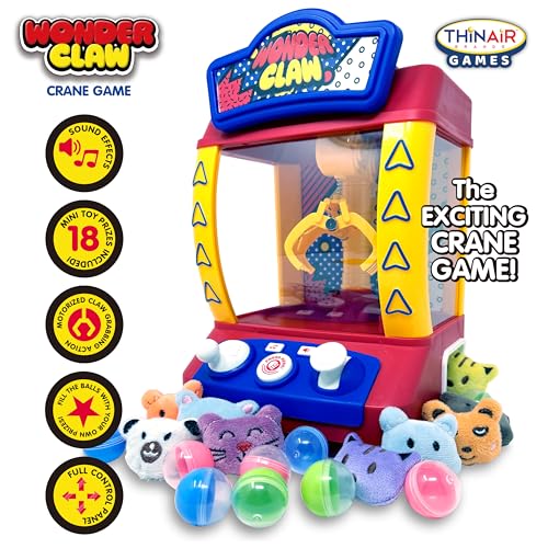 Claw Machine Crane Game with 9 Stuffed Animal Prizes and 9 Balls Q93368