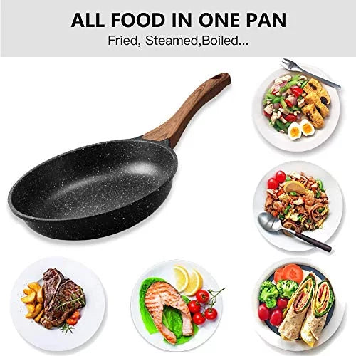 9.5 Inch Nonstick Induction Frying Pan with Lid C14038