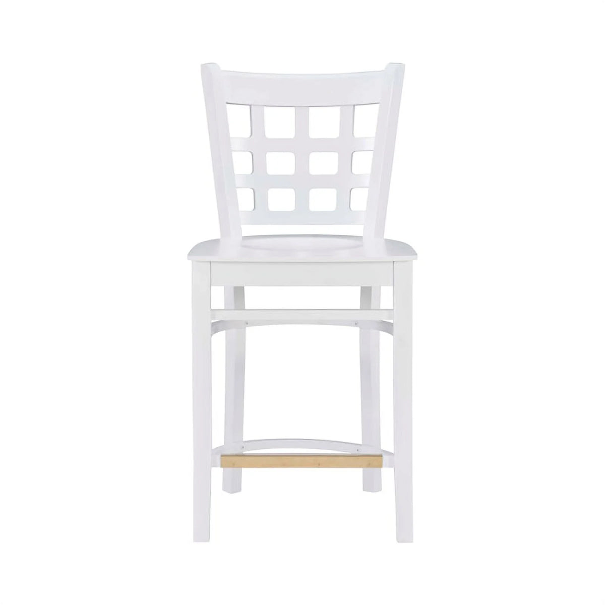 White Beech Wood Set of Two Counter Stools P732