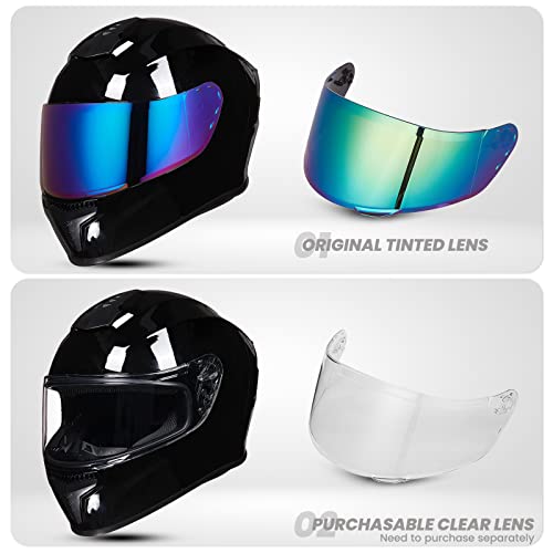Full Face Motorcycle Helmet with Tinted Visor D89381