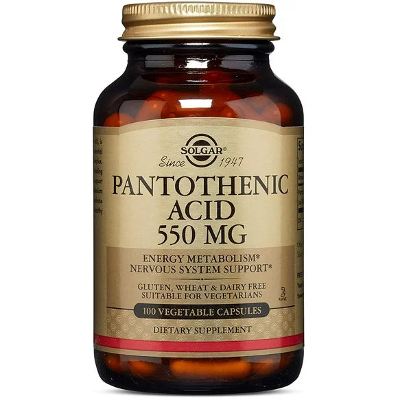 Pantothenic Acid 550 mg Vegetable Capsules 100 Ct H703