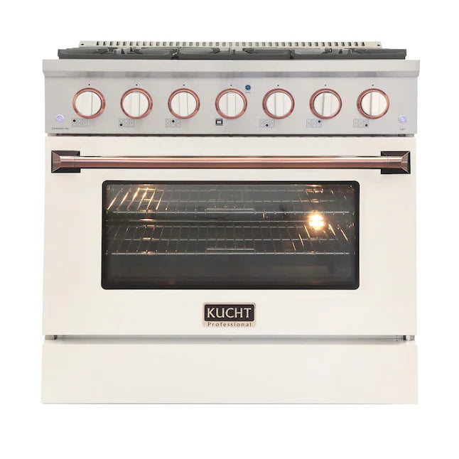 36 In. 5.2 cu ft. Propane Gas Range with White Door N412949