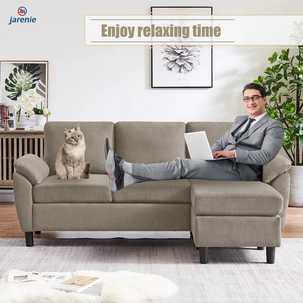 Modern Fabric L-Shaped Sectional Sofa with Chaise K56156