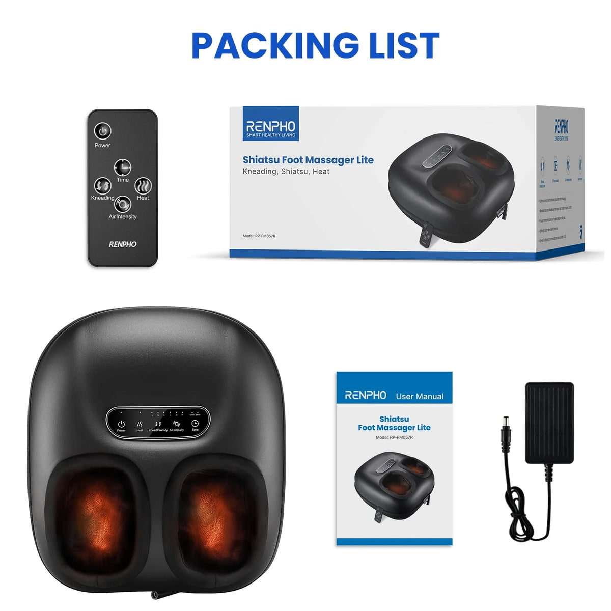 Black Shiatsu Foot Massager with Heat G3642