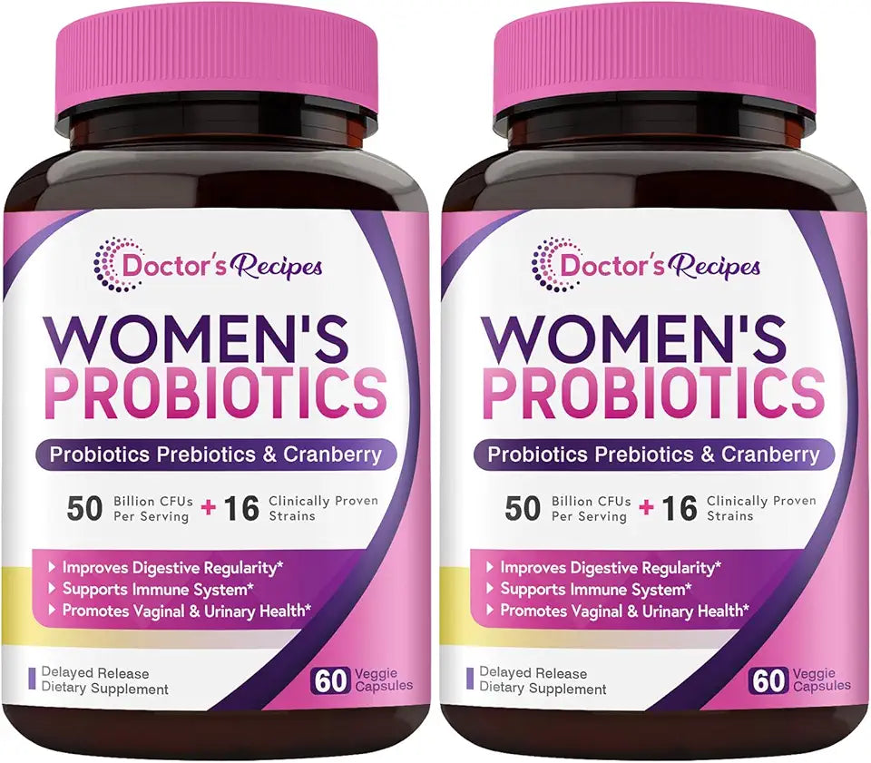 Women's Probiotics 50 Billion CFU 16 Strains 120 Capsules Pack of 2 J516