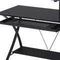 Black Glass Computer Desk W34173